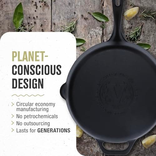 Victoria 12-Inch Cast Iron Skillet with Long Handle thumbnail 5