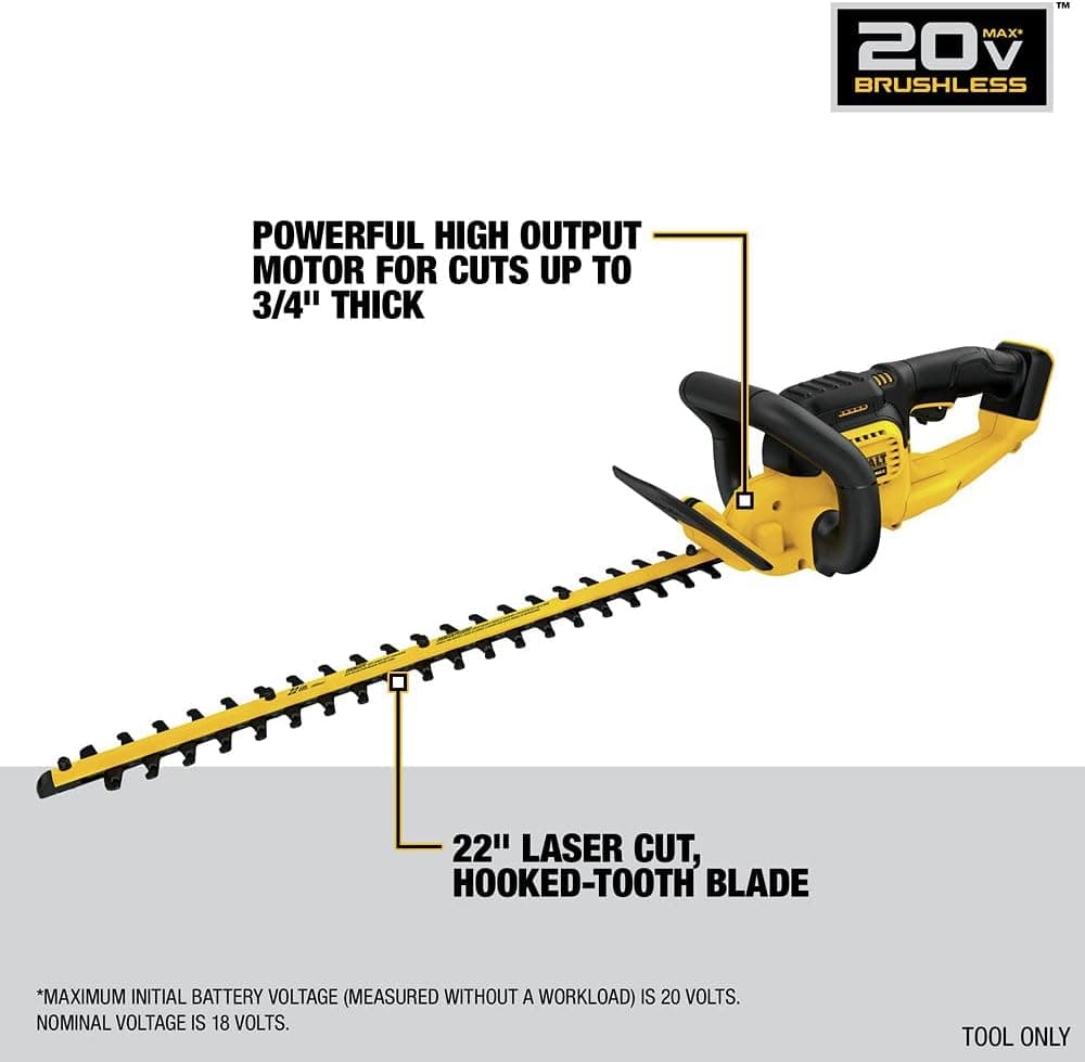 DEWALT 20V MAX Cordless Hedge Trimmer 22-Inch (DCHT820B) thumbnail 5
