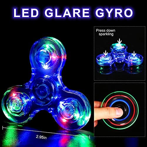 SCIONE 5-Pack LED Light Up Fidget Spinners thumbnail 4