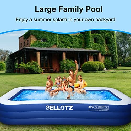 ZEUSFIRE 130in x 72in x 22in Large Inflatable Family Pool for Adults thumbnail 3