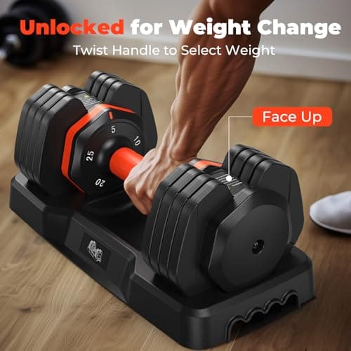 FLYBIRD Adjustable Dumbbell 25 lb (Single) thumbnail 3