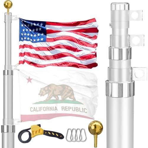 Anley 25ft Heavy Duty Telescoping Flag Pole Kit - image 1