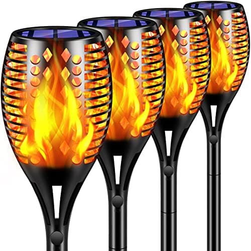TomCare Solar Torch Lights Flickering Flame 4 Pack - image 1