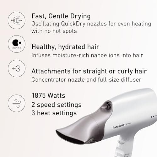 Panasonic Nanoe Salon Hair Dryer EH-NA67-W thumbnail 2