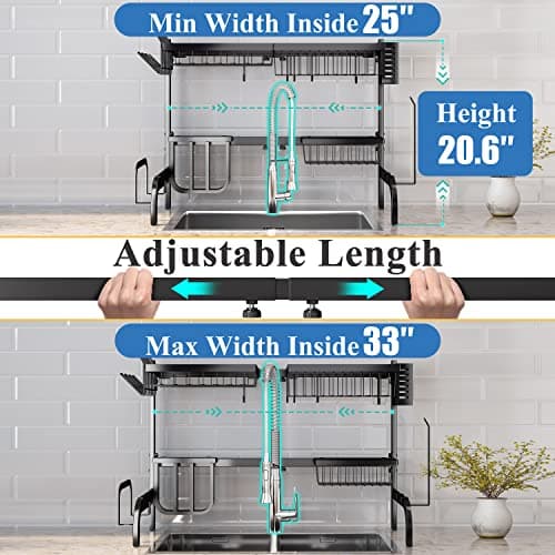 SAYZH Over The Sink Dish Drying Rack (2-Tier) thumbnail 3