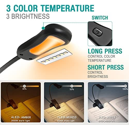 LuminoLite Rechargeable Amber Book Light Eye Care thumbnail 2