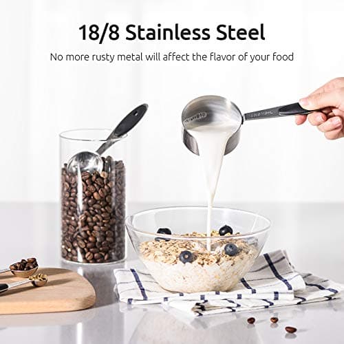 U-Taste 18/8 Stainless Steel Measuring Cups and Spoons Set of 15 thumbnail 3