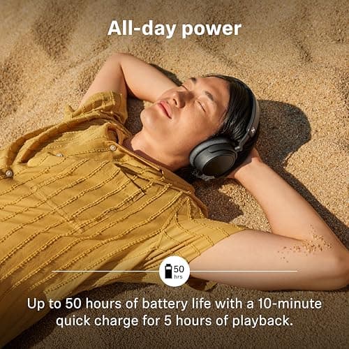 Sennheiser ACCENTUM Plus Wireless Headphones, 50hr Battery, ANC, White thumbnail 3