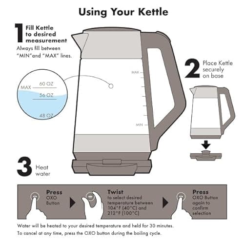 OXO Brew Adjustable Temperature Electric Kettle thumbnail 5