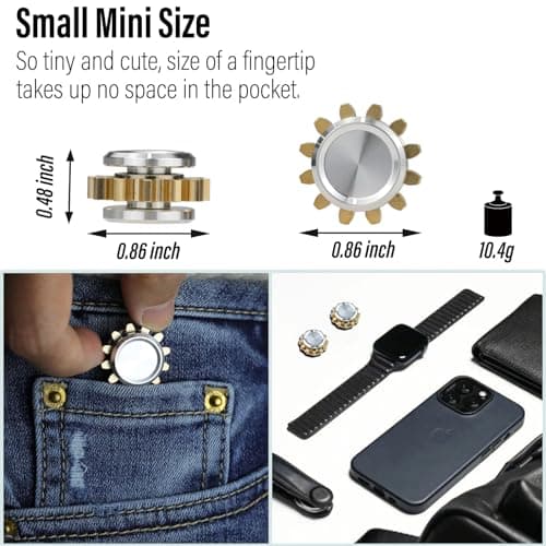 FREELOVE Gear Metal Fidget Spinner - Brass EDC thumbnail 3