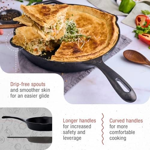 Victoria 12-Inch Cast Iron Skillet with Long Handle thumbnail 4