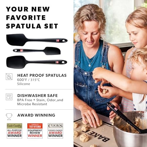 DI ORO Seamless 3-Piece Silicone Spatula Set thumbnail 2