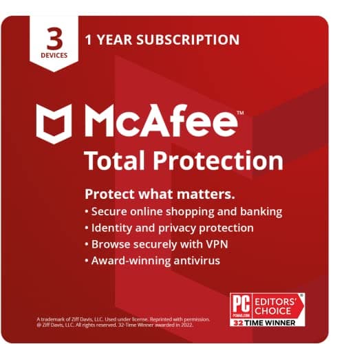 McAfee Total Protection with True Key Password Manager (5 Devices, 1 Year) - image 1