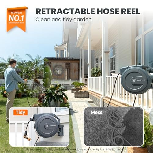 Giraffe Tools Retractable Garden Hose Reel 1/2 in x 130 ft thumbnail 2