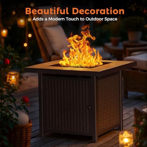 BALI OUTDOORS 32-Inch Square Gas Fire Pit Table thumbnail 4