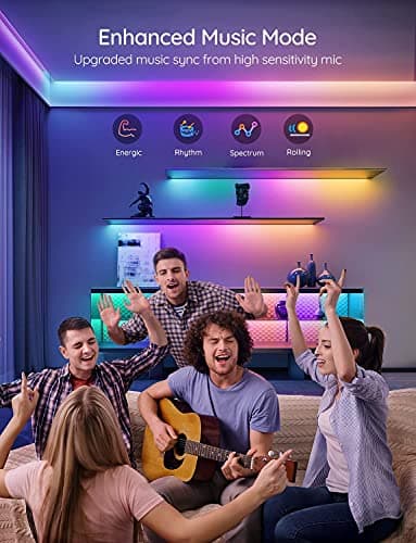 Govee 32.8ft RGBIC LED Strip Lights, Work with Alexa and Google Assistant thumbnail 3