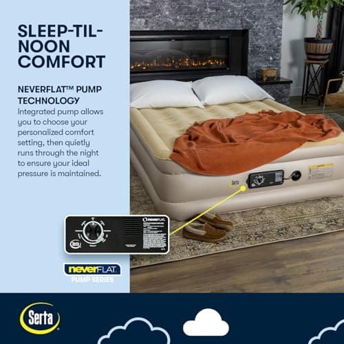 Serta Raised Queen Air Mattress with Never Flat Pump thumbnail 2