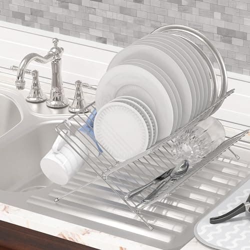 Simple Houseware Collapsible Dish Drying Rack thumbnail 3