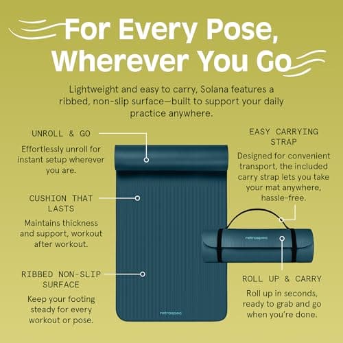 Retrospec Solana Yoga Mat 1 Inch thumbnail 5