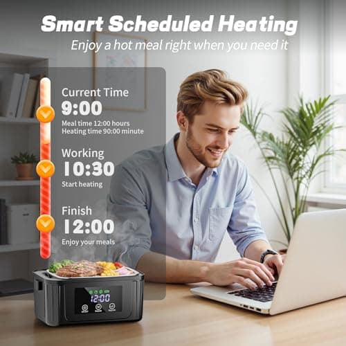 Scudra 6.3-Cup Cordless Electric Lunch Box with Ice Pack thumbnail 4