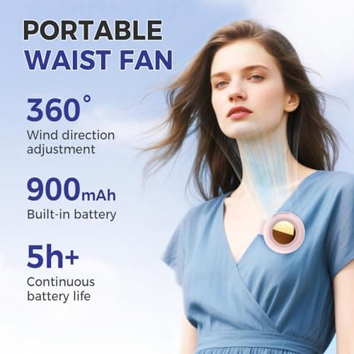 Fiopet Portable Silent Mini Bladeless Clip-On Fan thumbnail 2