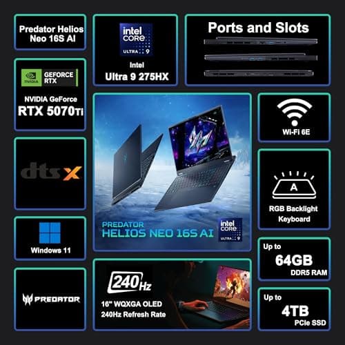 Acer Predator Helios Neo 16S AI Gaming Laptop thumbnail 3