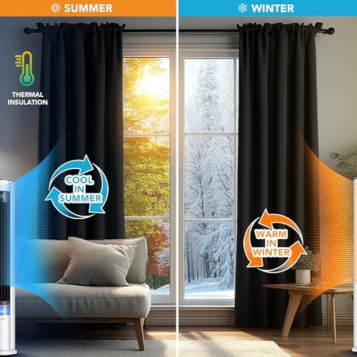 Deconovo Blackout Curtains with Thermal Insulated Lining thumbnail 4