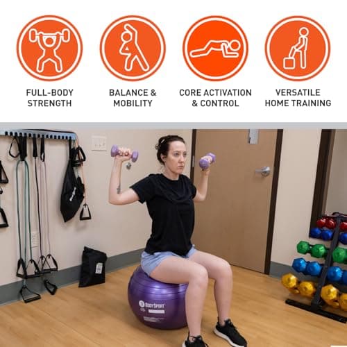 Body Sport Exercise Ball with Pump – 55cm thumbnail 5