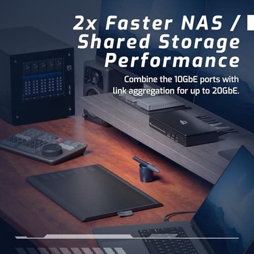 OWC Thunderbolt 5 Dual 10GbE Network Dock, 11-Port Connectivity Solution thumbnail 4