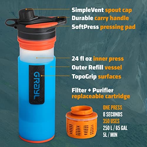 GRAYL GeoPress 24 oz Water Purifier Bottle thumbnail 3