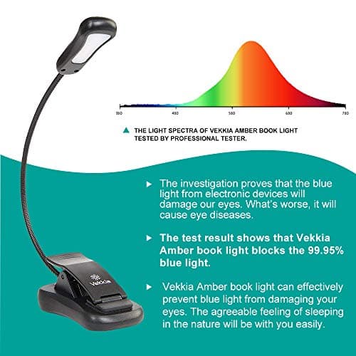 Vekkia Amber Rechargeable 7 Led Eye Care Book Light thumbnail 5
