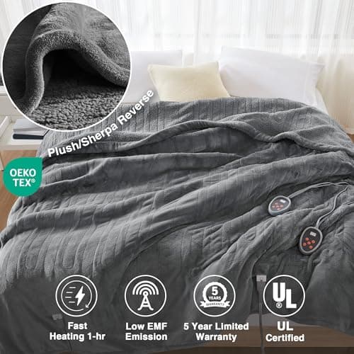 Beautyrest Heated Plush to Berber Blanket thumbnail 4