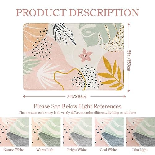 Lahome Boho Washable Area Rug (4x6, Distressed Oriental) thumbnail 2