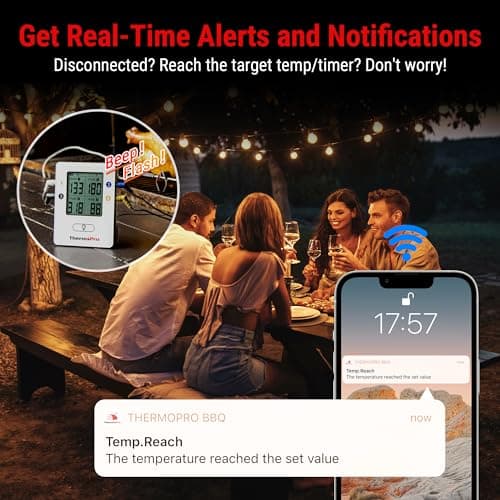ThermoPro TP25 500ft Wireless Bluetooth Meat Thermometer thumbnail 4
