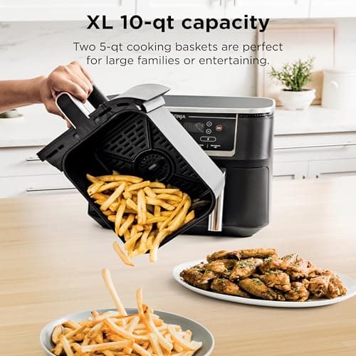 Ninja DZ550 Foodi 10-Quart 6-in-1 DualZone Smart XL Air Fryer thumbnail 5
