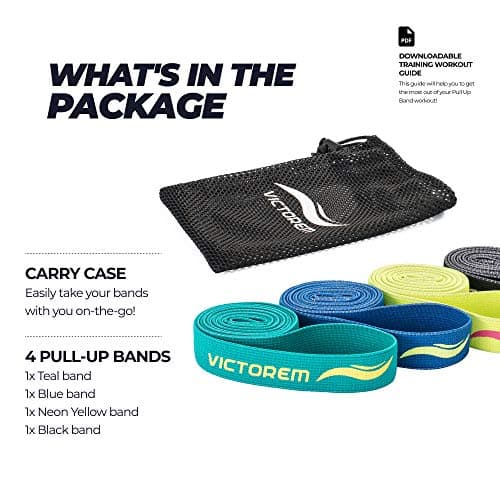 Victorem Pull-Up Assistance Bands Set of 5 thumbnail 4
