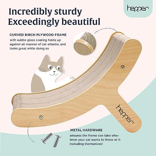 Hepper Hi-Lo Cardboard Cat Scratcher with Wood Frame thumbnail 4