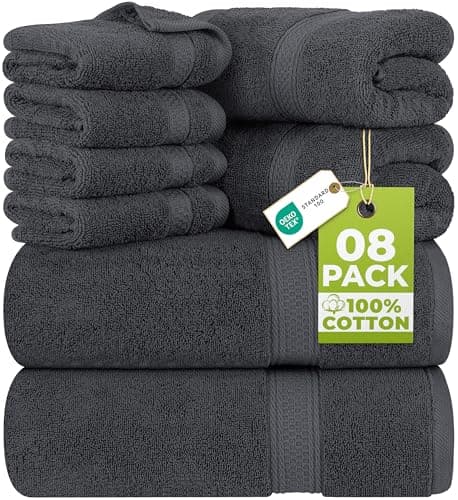 Utopia Towels 8 Piece Luxury Towel Set – Majestic Plush