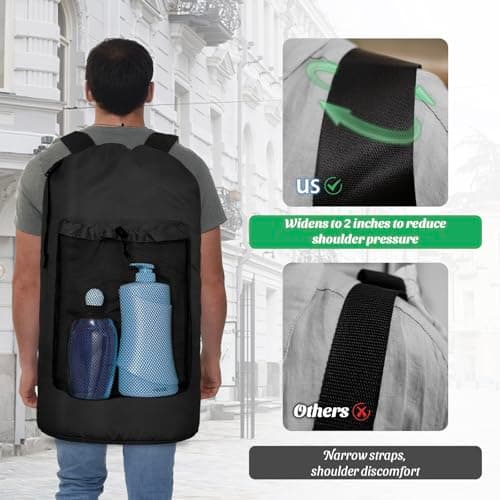 HOLDN' STORAGE Backpack Laundry Hamper with Adjustable Straps thumbnail 4