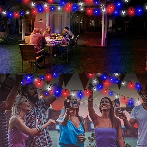 Aneco Patriotic Star String Lights (2-Pack) thumbnail 5