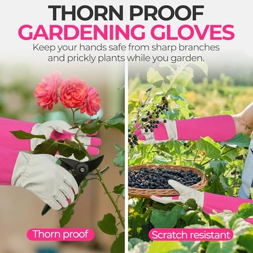 HANDLANDY Rose Pruning Thornproof Gloves with Long Cuffs thumbnail 3