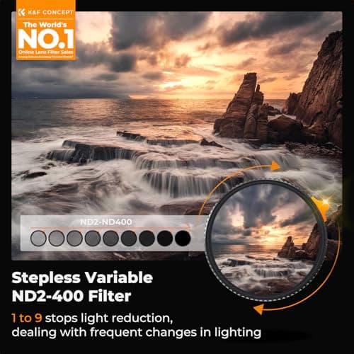 K&F Concept 77mm Nano-X Variable ND2-ND400 Filter thumbnail 2