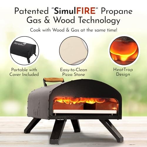 Bertello Outdoor Pizza Oven — Wood, Charcoal & Gas Combo thumbnail 4