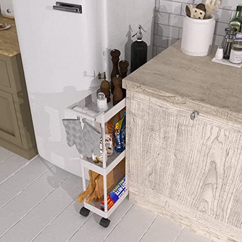 Simple Houseware 3-Tier Slim Rolling Cart w/Handle 5.5" Wx27.5 H thumbnail 5