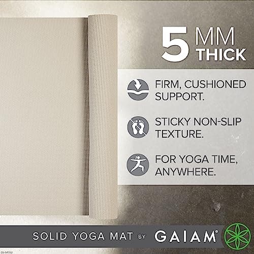 Gaiam Yoga Mat Premium Solid Color 5mm thumbnail 2
