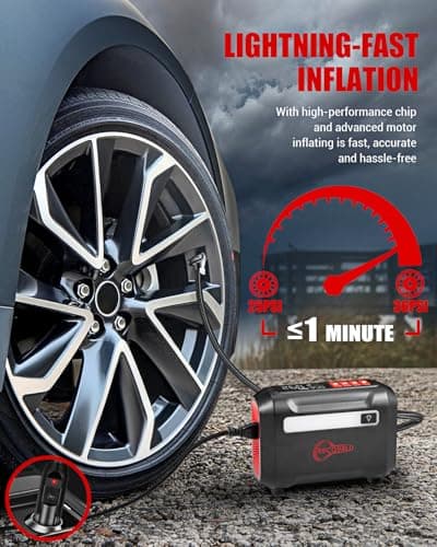 VacLife 12V DC Portable Tire Inflator thumbnail 2