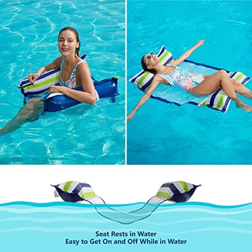 Jasonwell Inflatable Pool Float Lounger with Mesh thumbnail 4