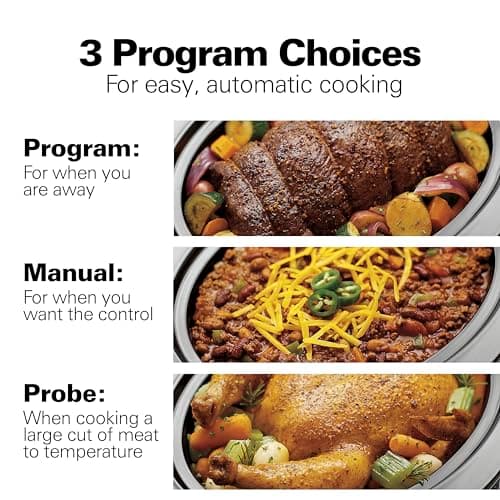 Hamilton Beach Portable 6-Quart Set & Forget Programmable Slow Cooker thumbnail 5