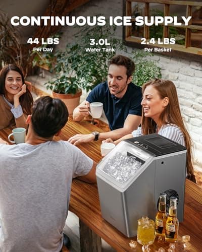 Silonn Countertop Ice Cube Maker 45Lbs SLIM02 thumbnail 2
