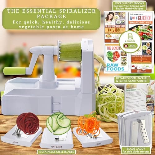 Brieftons 5-Blade Vegetable Spiralizer thumbnail 3